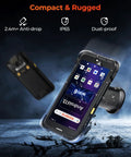 Android 13 Pistol Grip Barcode Scanner With Wi Fi 6 Handheld Mobile Computer showcased with rugged design features