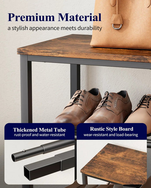 Super Slim Four Tier Shoe Rack For Closet Saves Major Floor Space And Stays Slick Brown, Footwear Organizer Holds All Of Your Kicks Easily While Featuring A Spacious Top Shelf For Storage Gear, Making This A No Sweat Home Organization Win For Sure