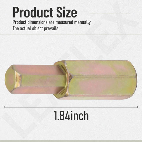 Two Piece Replacement Hex Drive Slick Upgrade For Happijac Camper Screw Jack Systems 1.84-inch hex handle for smooth raising lowering.