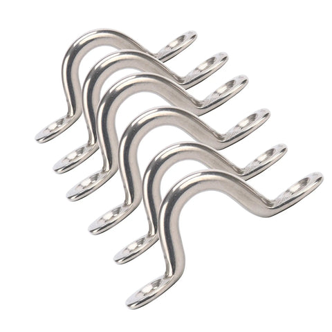 Stainless Steel Pad Eyes 6 Pack For Boat Rigging And Deck Tie Downs Bimini Top Eye Straps Kayak Deck Loops Footmans Loop Anchor Points Marine Hardware