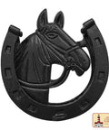 Antique Horse Head Door Knocker In Cast Iron With Rustic Horseshoe Accent For Front Door, Barn, Farmhouse Or Garden Gate