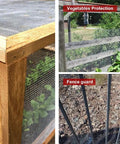 Image showing Beefy 36x50 Hardware Cloth One Quarter Inch 23Ga Welded Wire Mesh used on raised beds, vegetable protection, and as a fence guard.