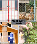 Heavy Duty Metal Zip Ties Kit With Gun Tool And Cutter used on fence, chicken coop, pipeline, and plants