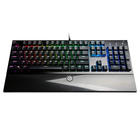 Beast Mode Mechanical Gaming Keyboard With Clicky Blue Switches, Vivid Rgb Backlighting, ergonomic design and anti-ghosting features.