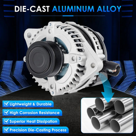 Car Alternator For Honda Odyssey 2014 2015 2016 2017 V6 3.5L Direct Fit OE Replacement in die-cast aluminum alloy