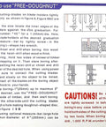 Front view of Luomorgo adjustable hole-saw circle cutter instruction sheet with diagrams.