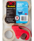 Heavy Duty Clear Shipping Tape Bundle With Dispenser For Easy, No Fuss Packing And Mailing, Industrial Strength Adhesive