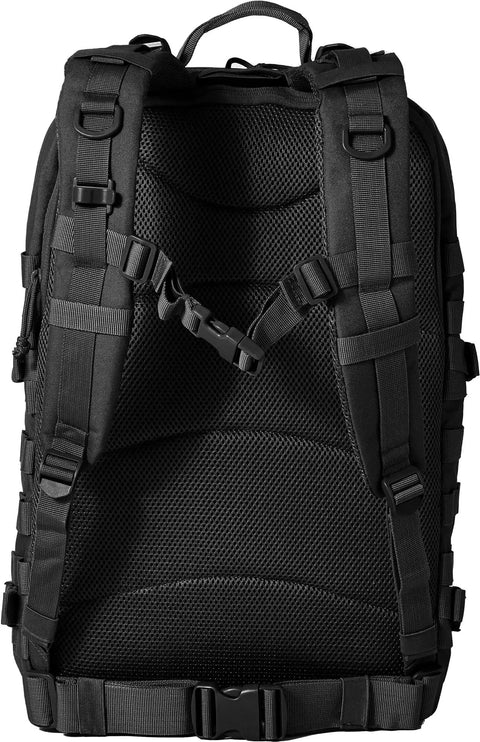 Back view of Rugged 50L Tactical Backpack For Men And Women With Two Point Four Times Stronger Fabric, showing straps and cushioning.