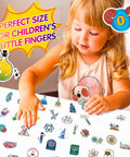 Child arranging 50 Pcs Science Stickers Pack Multicolor Vinyl Decals for Physics Chemistry Biology Experiments on table