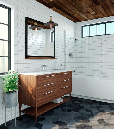 Modern bathroom with Polished Chrome Modern Single Handle Tub And Shower Trim Kit Ada Compliant No Showerhead Included