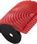 Red and black tool from the Three Piece Wood Graining Set For Faux Wood Finishes, Create Cathedral Oak, Pine And Cedar Grain Patterns.