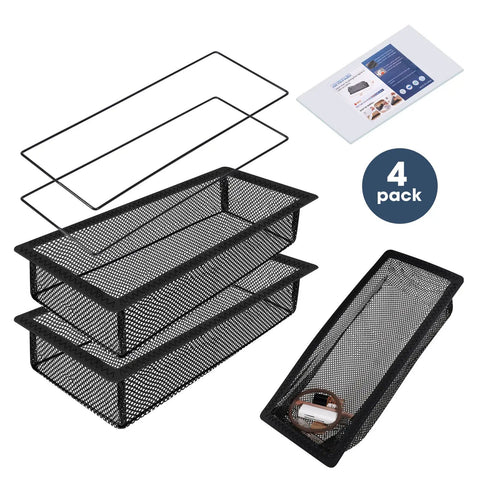Floor Register Trap Cover Screen For Home Air Vents 4x10 Inch 4 Pack Black Durable Nylon Mesh Guard To Keep Junk Out And Airflow Clear