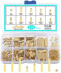 520 Piece Top Shelf Brass Hex Standoffs M2 Male Female Board Spacers For PCB Projects in organized storage box