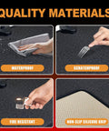Quality materials of Toasty Foot Warmer Under Desk Heater with waterproof, scratchproof, fire-resistant, non-slip silicone grip features.