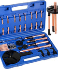 Badass 36 In 1 Bearing Puller Kit With Adjustable Jaw Heads For Blind Hole And Gear Removal To Make Stubborn Shaft Tasks A Total Piece of Cake For Car Guys And DIY Home Mechanics Needing Reliability And Easy Grip For Tough Everyday Jobs Now, blue case