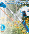 Heavy Duty 18 Inch Metal Watering Wand For Garden Hose With Thumb Control And 8 Spray Patterns Long Reach Sprayer