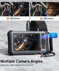 7 Inch IPS Screen Borescope Camera With Light And Split Screen, Triple Lens Endoscope For Tight Space Inspections, 16.5 Ft Cable, Great For Plumbing, Automotive, HVAC And Ductwork on display