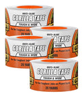 Ultra Tough And Wide White Duct Tape Pack 2.88 Inch Wide By 25 Yard Rolls Heavy Duty Weather Resistant Indoor Outdoor Adhesive Four Pack