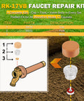 Diagram of Top-Quality Vacuum Breaker Float Kit for Woodford Model 17 Wall Faucets, showing cap, body, and float parts.