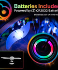 Color Changing LED Bike Spoke Lights 2 Pack for Night Riding Wheel Rim Lights glowing on bike wheel