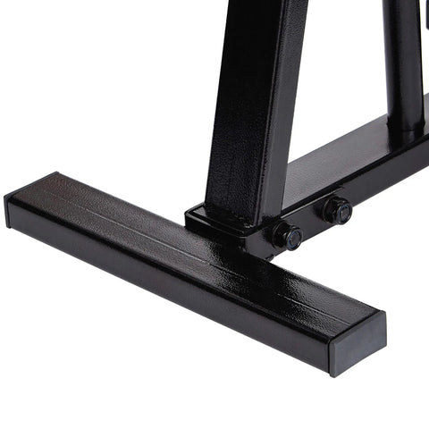Heavy Duty One Inch Weight Plate Rack For Garage Gym Storage Durable Powder Coated Steel Dumbbell Organizer With Stable Base And No Fuss Angled Arms