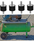 Four Pack Vibration Shock Absorbers For Fitness Equipment Mounts, Easy Install Anti Vibration Dampers For Quieter Operation And Steady Stability, Isolation Tools For Air Compressors And Bicycles mounted on compressor