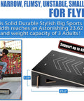 Sturdy Jump Ramp For Skateboard, Bike, Scooter, BMX, RC Car And Dirt Bike 25.2 Inch Black Wide And Durable With Non Slip Feet