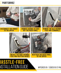 Installation guide for 2 Pack Dryer Thermal Fuse Replacement For Whirlpool Kenmore KitchenAid Maytag G4AP0500 TF091C Compatible