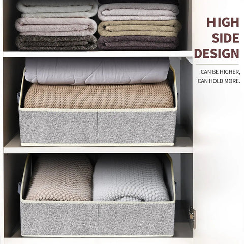 Heavy Duty Fabric Closet Organizers Six Pack With Reinforced Handles Trapezoid Design Collapsible Storage Bins Drop The Hassle And Keep Your Setup Lookin Sharp While Handling All The Daily Grind Effortlessly