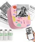 Super Slick Mini Sticker Printer And Quick Photo Maker, Pocket Sized Portable Inkless Device printing photos and stickers.