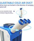 Adjustable cold air ducts on the Badass Heavy Duty Spot Cooler 22178 BTU 220V Portable Air Conditioner for targeted cooling.
