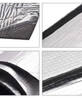 Close-up of Self-Adhesive Rubber Foam Insulation Sheet with Aluminum Foil Backing, showing embossed waterproof surface for thermal barrier.