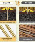 16 Inch Rebar Stakes One Half Inch Diameter Galvanized Steel Ground Anchors Heavy Duty Spikes comparison with others