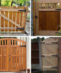 6 Pack 8 Inch T Strap Hinges Heavy Duty Shed Door Hinges Gate Strap Black Tee Hinge for Wooden Fences Installed on Gates
