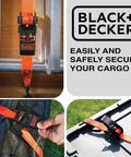 Top Shelf Ratchet Tie Down Straps 1 Inch By 10 Feet 4 Pack for safe cargo securing with easy grip mechanism