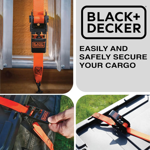 Top Shelf Ratchet Tie Down Straps 1 Inch By 10 Feet 4 Pack for safe cargo securing with easy grip mechanism