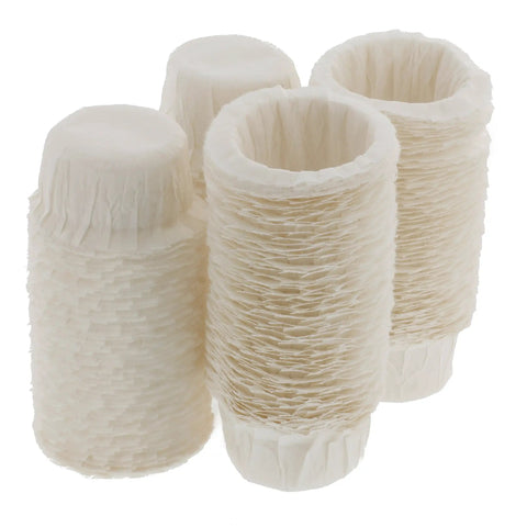Disposable Paper Coffee Filters 300 Count Compatible With Keurig And K Cup Machines shown stacked