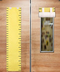 2 Pack Blackout Door And Window Curtains, Thick Polyester Light Blocking Covers for Classroom, installed on wooden doors