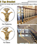 Hella Tough Aluminum Stair Balusters With Flexible Zero To Two Seventy Degree Pivot Bracket for various stair heights