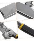 Close-up of Metal Bending Pliers For Keel And Flat Plate Jaws Offset Bender With Heat Treated Chrome Vanadium Non Slip Grips