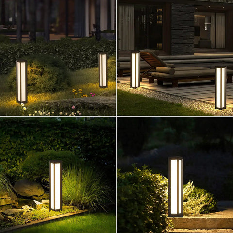 Outdoor Path Light 31.5 Inch Modern Landscape Bollard Lighting For Garden Pathway And Driveway, Luxury LED Lamp IP54 Waterproof