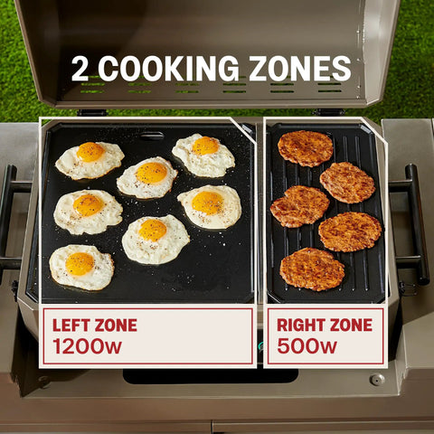 Heavy Duty Rolling Outdoor Kitchen Island Cart With Electric Griddle And Portable Bbq Grill Slick Smooth Rollin Wheels Drop Dead Simple Snap Together Setup Ultimate Backyard Cookout Station Built In Storage