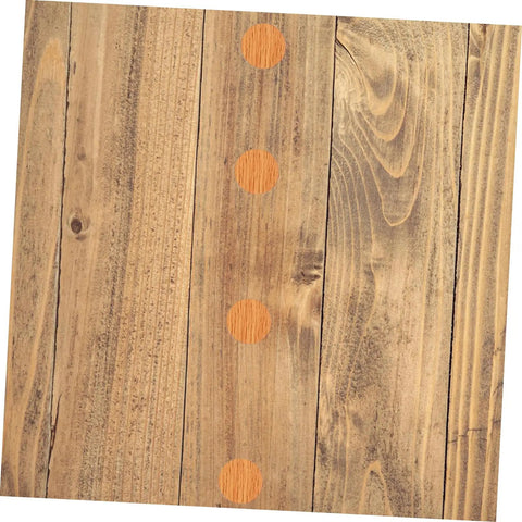 DIY Friendly Quick Fix Furniture Repair Kit Self Adhesive Screw Hole Reinforcement Stickers on wood.
