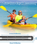 13.3 Inch Kayak Gear Track Set Two Pack With Low Profile Rails For Mounting Rod Holders Cup Holders Anchor Cleats And Gear Storage Includes 20 Stainless Steel Screws For Secure Marine Use On Fishing Kayaks. Black 13.3-inch rail shown with family kayak use