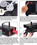 All In One Fog Machine With 6 LED Lights And 12 Color Effects, Wireless And Wired Remote Control, 500ml Tank, usage instructions