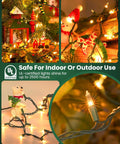 Clear Christmas String Lights 100 Count On Green Wire 20 Feet Incandescent Mini Bulbs Ideal For Indoor Xmas Tree Garland Party