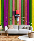 Wall Mural Peel And Stick Self Adhesive Removable Large Wall Decor Scene Of Agricultural Crops Sprayer In A Tulip Field 69x96 Inches