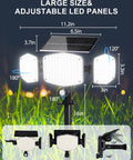 Solar Motion Sensor Outdoor Lights With Stakes For In Ground Or Wall Mount 270 Degree Wide Angle Illumination in use