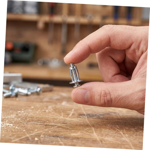 35 Piece Expansion Bolt Kit With Petal Shape Nuts M4 M5 M6 And Hollow Wall Anchors For Quick Easy Install And Strong Fastening In Plasterboard And Iron Skin For Home DIY Projects, metal anchor held by hand
