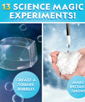 All In One Mega Science Lab Kit For Kids With 75 Easy Experiments Earth Science Chemistry Set And Magic STEM Projects For Boys And Girls Three Kits In One Kid Friendly Amazon Exclusive - square bubble and instant snow experiment